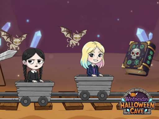 Wednesday Halloween Cave browser game
