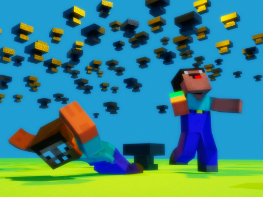 Noob vs Pro But Anvil Rain Minecraft browser game