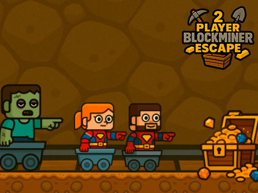 2 Player BlockMiner Escape browser game