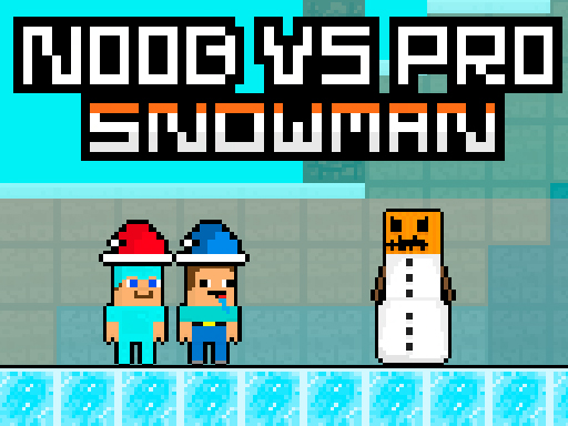 Noob vs Pro Snowman browser game