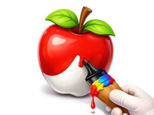 Easy Apple Coloring Book browser game