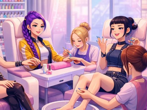 K Pop Demon Hunters Nail Studio browser game