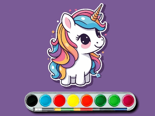 Unicorn Coloring Challenge browser game