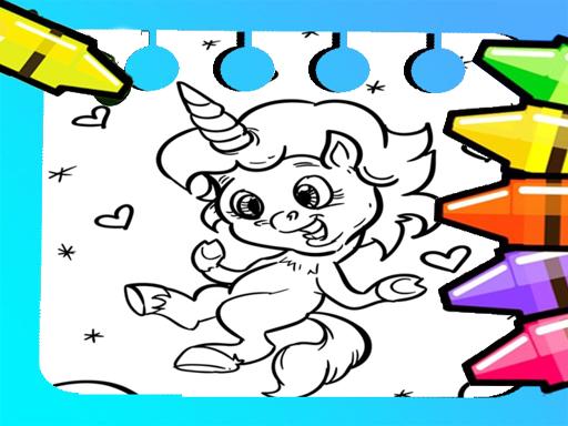 Magical Unicorn Coloring Pages browser game