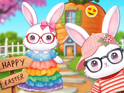 Bunnies Get Ready for Easter browser game