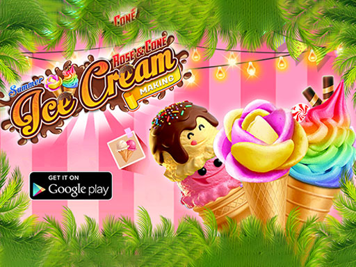 Summer Rose Cone Ice Cream browser game