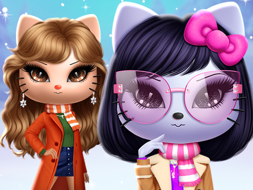 Kitty Squad Winter Dress up browser game