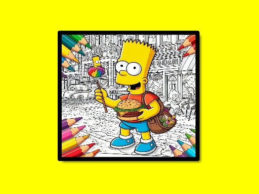 BTS Simpsons Coloring Book browser game