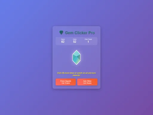 gem clicker pro browser game