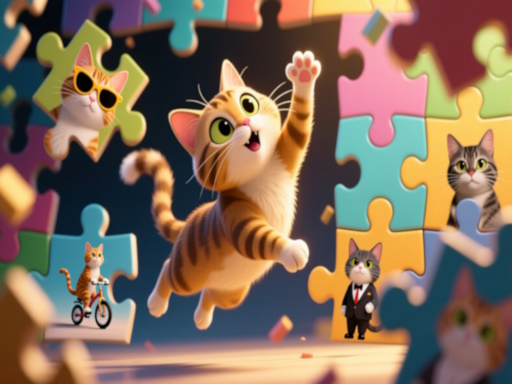 Funny Puzzle: Cats browser game