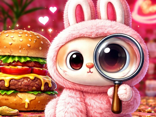 Labubu Hidden Burger browser game