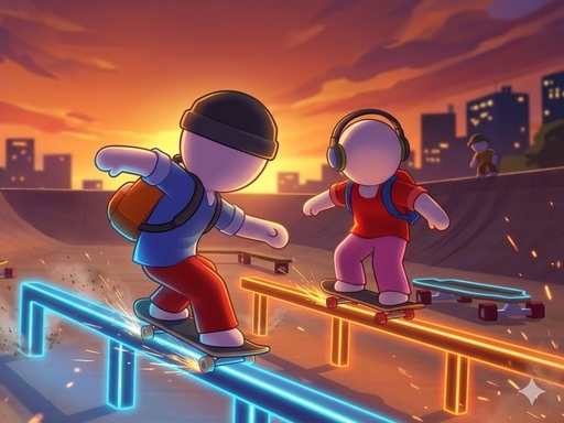 Skate Duo Runner browser game