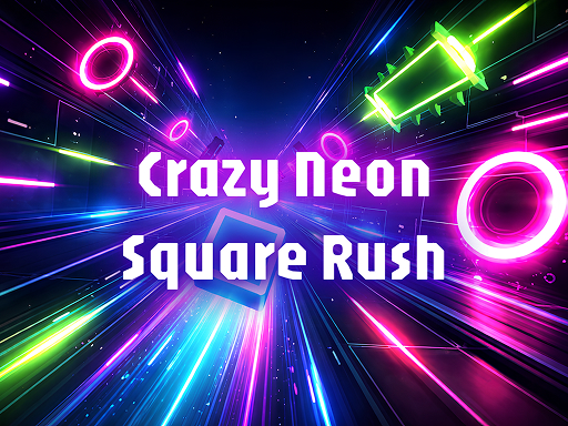 Crazy Neon Square Rush browser game