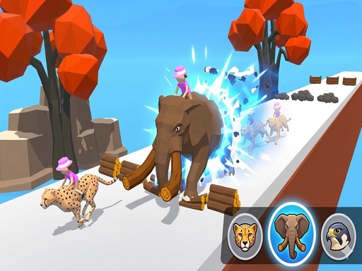Animalistic Transform Run browser game