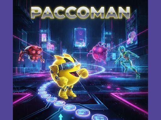 hard neon paccoman browser game