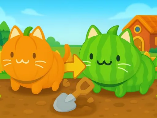 Brainrot Garden. Merge Cats browser game