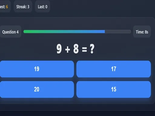 Maths for Standard II browser game