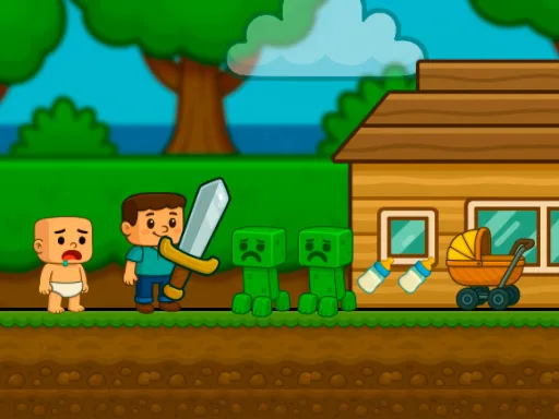 Baby Noob Help! Steve browser game