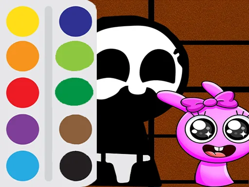 Baby Sprunki incredibox Coloring browser game
