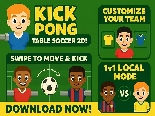 Kick Pong Table Soccer browser game