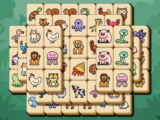 Critter Mahjong Solitaire browser game
