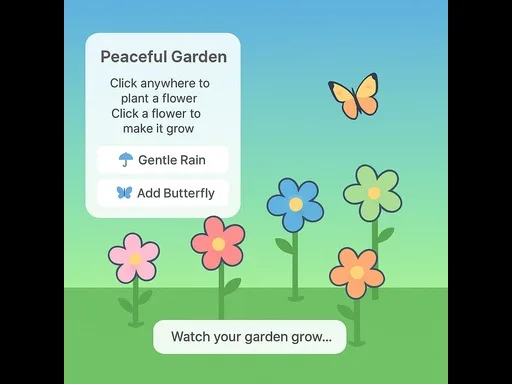 Peaceful Gardening browser game