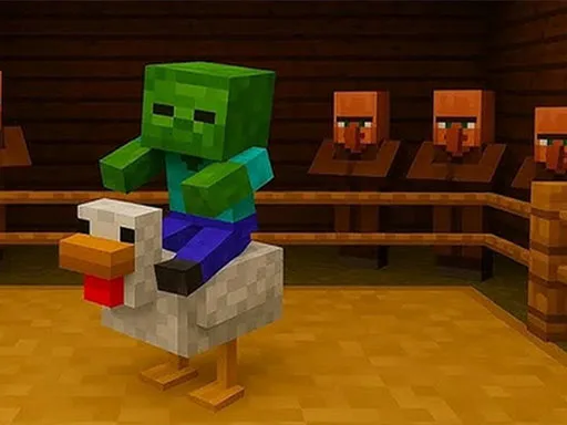 Chicken Jockey hidden lava chicken browser game