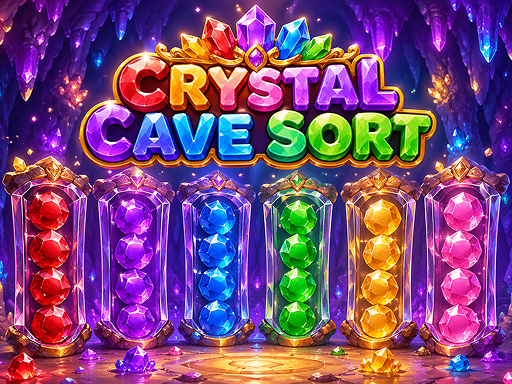 Crystal Cave Sort browser game