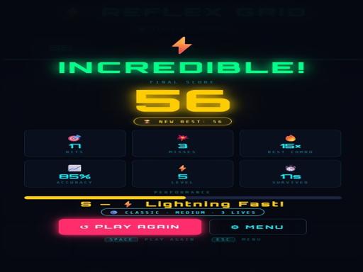 Reflex Grid browser game