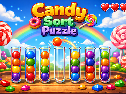 Candy Merge Sort browser game