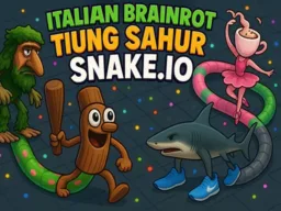 Italian Brainrot Tung Sahur Snake.io browser game