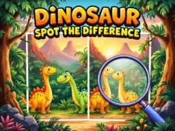 Dinosaur Spot The Difference browser game