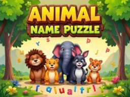 Animal Name Puzzle browser game