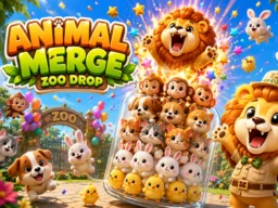 Animal Merge: Zoo Drop browser game