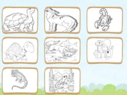 Desert Animals Coloring Book browser game