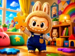 Labubu Jigsaw Puzzle Time browser game
