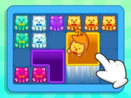 Meow Block Color Collect browser game
