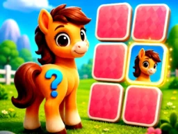 Cute Pony Memory Quest browser game