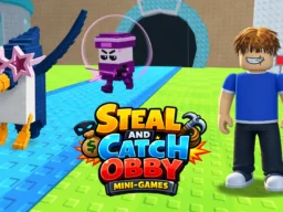 Steal and Catch Obby: Mini-Games browser game