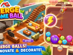 Merge Home Ball 2048 browser game