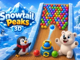 SnowTail Peaks: 3D bubble pop adventure browser game