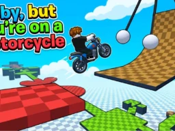 Obby, but you’re on a motorcycle browser game