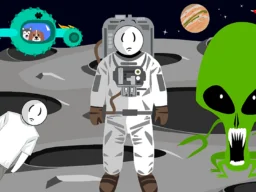Stickman in space browser game