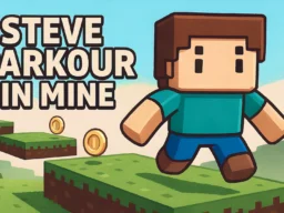 Steve parkour in mine browser game