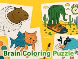 Brain Coloring Puzzle browser game