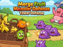 Merge Fruit Monster Defense: Tower Defense browser game