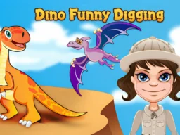 Dino funny digging browser game