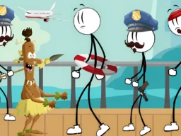 Stickman Escape - Plane and Ship